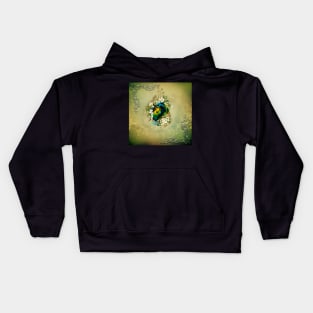 Wonderful colorful horse with flowers Kids Hoodie